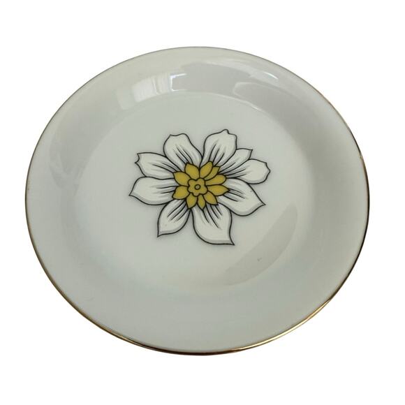 Creative Coasters Vintage Porcelain 70s Funky Floral Ring Dish Trinket Dish MCM - Picture 4 of 7
